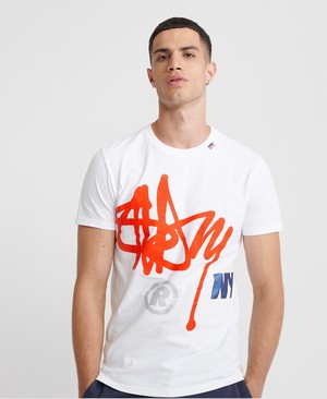 Superdry Mega Original Férfi Pólók Fehér | UOWKI9438